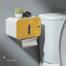 Modern gray induction toilet paper holder bathroom shelf by Decorbites