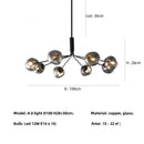 GobekUsa Gray Lava Glass Chandelier LED Pendant Light Modern Nordic Design