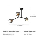 GobekUsa Gray Lava Glass Chandelier LED Pendant Light Modern Nordic Design