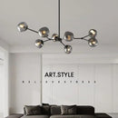 GobekUsa Gray Lava Glass Chandelier LED Pendant Light Modern Nordic Design