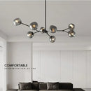 GobekUsa Gray Lava Glass Chandelier LED Pendant Light Modern Nordic Design