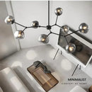GobekUsa Gray Lava Glass Chandelier LED Pendant Light Modern Nordic Design