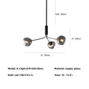 GobekUsa Gray Lava Glass Chandelier LED Pendant Light Modern Nordic Design
