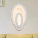 GobekUsa Minimalist LED Wall Sconce Light with Acrylic Shade - White Square/Oval - Wall Mounted Lamp - Warm/White