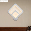 GobekUsa Minimalist LED Wall Sconce Light with Acrylic Shade - White Square/Oval - Wall Mounted Lamp - Warm/White