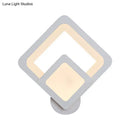 GobekUsa Minimalist LED Wall Sconce Light with Acrylic Shade - White Square/Oval - Wall Mounted Lamp - Warm/White