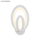 GobekUsa Minimalist LED Wall Sconce Light with Acrylic Shade - White Square/Oval - Wall Mounted Lamp - Warm/White
