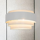 GobekUsa Modern Metal Wall Sconce with Etched Pattern - White Light for Living Room