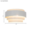 GobekUsa Modern Metal Wall Sconce with Etched Pattern - White Light for Living Room