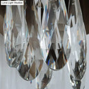 GobekUsa Modern Black K9 Crystal Teardrop Wall Lighting Fixture - 2 Lights - Bedroom Mount