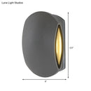 GobekUsa Contemporary Black Outdoor Round Wall Light Sconce - Aluminum Fixture, Warm/White