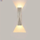 GobekUsa Double LED Wall Lamp Sconce Yellow Cave Stone Iron Canopy Mirror Light