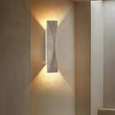 GobekUsa Double LED Wall Lamp Sconce Yellow Cave Stone Iron Canopy Mirror Light