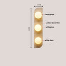 GobekUsa Double LED Wall Lamp Sconce Yellow Cave Stone Iron Canopy Mirror Light