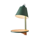 GobekUsa Nordic Style 1-Light Metal Wall Sconce with Wooden Supporter - White/Gray Tapered Shade