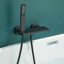 GobekUsa Gray Wall Mounted Waterfall Faucet Set for Bath and Shower