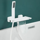 GobekUsa Gray Wall Mounted Waterfall Faucet Set for Bath and Shower