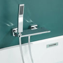 GobekUsa Gray Wall Mounted Waterfall Faucet Set for Bath and Shower