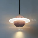 GobekUsa Cement Planet Pendant Light for Bar and Bedside, Creative Personality Single Head Lamp