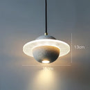 GobekUsa Cement Planet Pendant Light for Bar and Bedside, Creative Personality Single Head Lamp