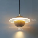 GobekUsa Cement Planet Pendant Light for Bar and Bedside, Creative Personality Single Head Lamp