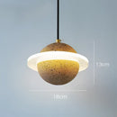 GobekUsa Cement Planet Pendant Light for Bar and Bedside, Creative Personality Single Head Lamp