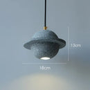 GobekUsa Cement Planet Pendant Light for Bar and Bedside, Creative Personality Single Head Lamp