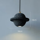 GobekUsa Cement Planet Pendant Light for Bar and Bedside, Creative Personality Single Head Lamp