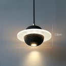 GobekUsa Cement Planet Pendant Light for Bar and Bedside, Creative Personality Single Head Lamp