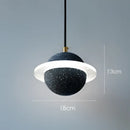 GobekUsa Cement Planet Pendant Light for Bar and Bedside, Creative Personality Single Head Lamp