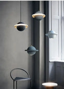 GobekUsa Cement Planet Pendant Light for Bar and Bedside, Creative Personality Single Head Lamp