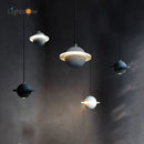 GobekUsa Cement Planet Pendant Light for Bar and Bedside, Creative Personality Single Head Lamp