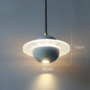 GobekUsa Cement Planet Pendant Light for Bar and Bedside, Creative Personality Single Head Lamp
