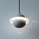 GobekUsa Cement Planet Pendant Light for Bar and Bedside, Creative Personality Single Head Lamp