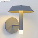 GobekUsa Modern Metallic LED Wall Sconce - Tapered White/Grey Bedroom Lamp