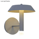 GobekUsa Modern Metallic LED Wall Sconce - Tapered White/Grey Bedroom Lamp