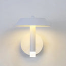 GobekUsa Modern Metallic LED Wall Sconce - Tapered White/Grey Bedroom Lamp