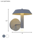 GobekUsa Modern Metallic LED Wall Sconce - Tapered White/Grey Bedroom Lamp