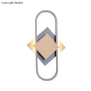 GobekUsa Nordic Iron 2-Layer Sconce Light with LED Wall Mount - Round/Square Design, Elliptical Frame, Warm/White Light - Bedroom Lamp