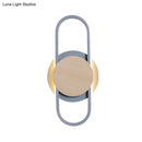 GobekUsa Nordic Iron 2-Layer Sconce Light with LED Wall Mount - Round/Square Design, Elliptical Frame, Warm/White Light - Bedroom Lamp