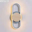GobekUsa Nordic Iron 2-Layer Sconce Light with LED Wall Mount - Round/Square Design, Elliptical Frame, Warm/White Light - Bedroom Lamp