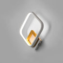 GobekUsa Minimalist LED Square Wall Sconce Light - White Metal Wall Mounted Lamp for Bedroom