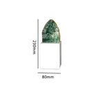 GobekUsa Green Agate Crystal Stone Figurine on Marble Base for Home Decor