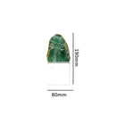 GobekUsa Green Agate Crystal Stone Figurine on Marble Base for Home Decor