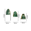 GobekUsa Green Agate Crystal Stone Figurine on Marble Base for Home Decor