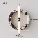 GobekUsa Green Black Marble Wall Lamp for Home and Cafe Decoration