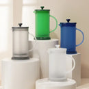 Modern green glass french press coffee maker kitchen teaware pot by Decorbites
