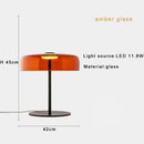 GobekUsa Green Glass Table Lamp - Unique Handmade Decorative Desk Light with LED Bulb