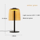 GobekUsa Green Glass Table Lamp - Unique Handmade Decorative Desk Light with LED Bulb