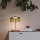 GobekUsa Green Glass Table Lamp - Unique Handmade Decorative Desk Light with LED Bulb
